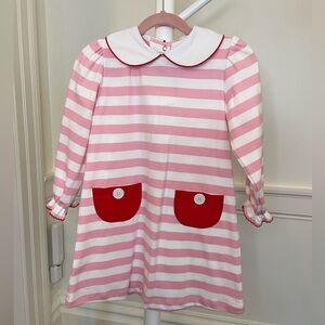 NWT The Beaufort Bonnet Company Pink Striped Dress - Size 5